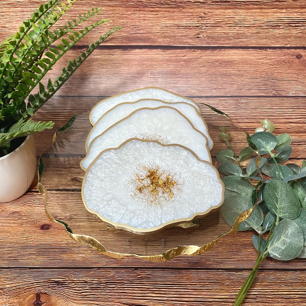 Set of 4 Geode Coasters | Agate Coasters - Picture 2 of 10